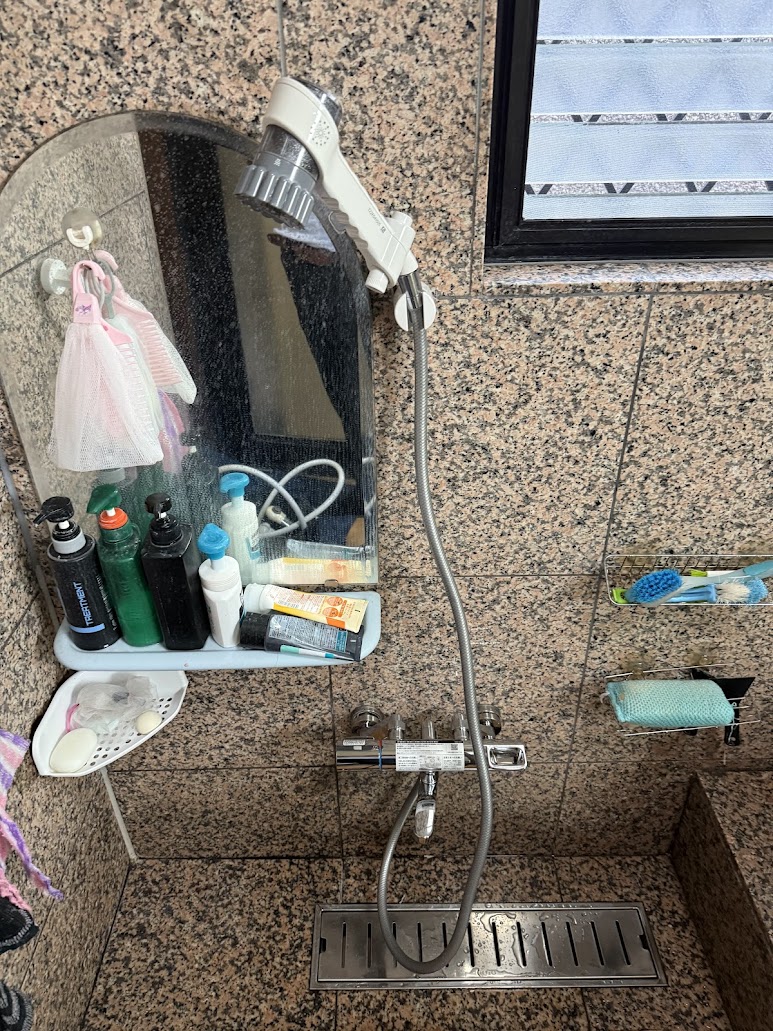 バス水栓交換工事 LIXILサーモスタット付シャワーバス水栓 BF-KA145TSG-1施工後