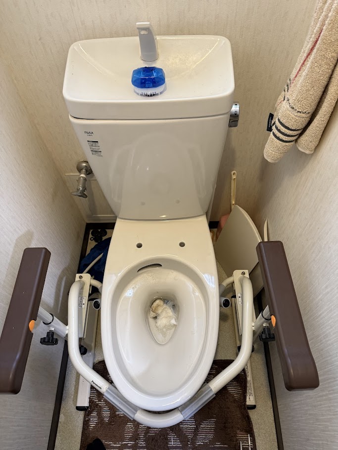 パナソニック温水便座DL-EMX10撤去後清掃