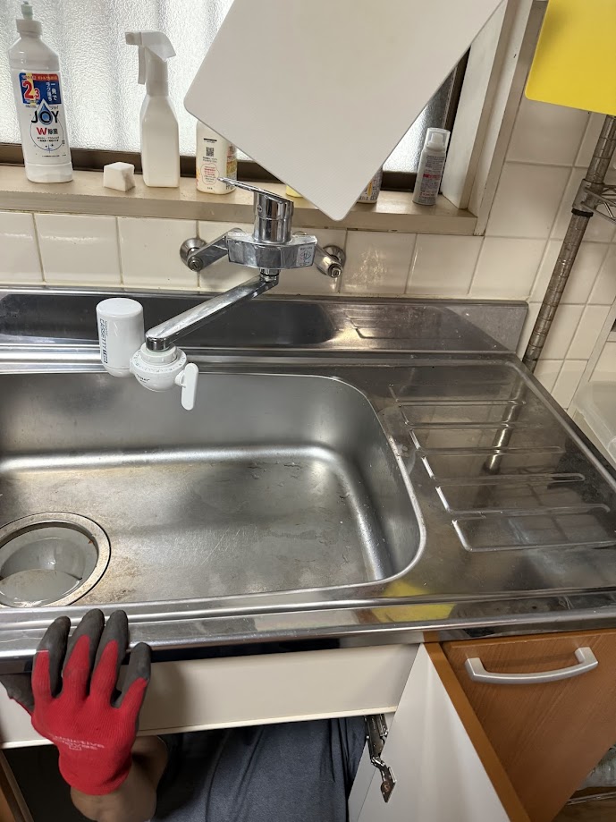 キッチン水栓施工前