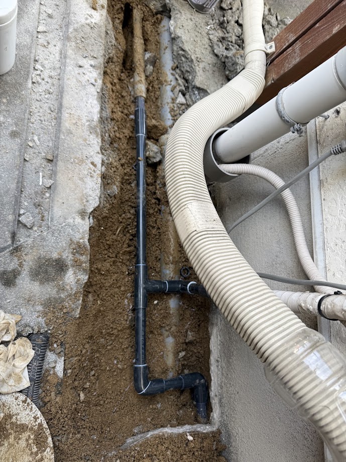 給水管接続施工後