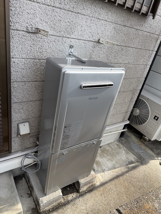 リンナイ24号ガスふろ給湯器本体RUF-K2406SAW(A)Wエコジョーズオートタイプ施工後