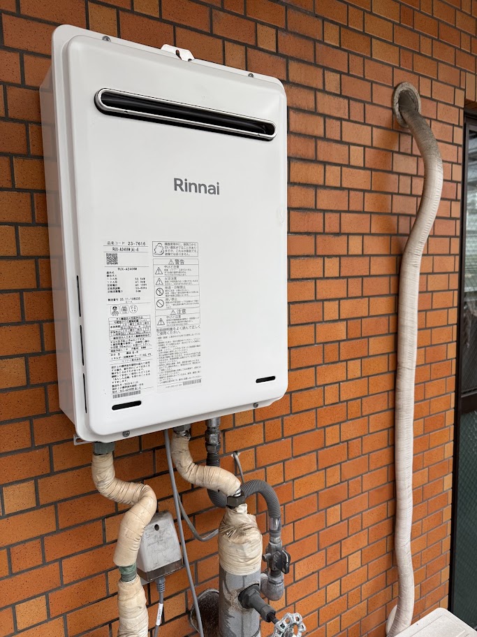 リンナイRUX-A2406W(A)-E給湯専用給湯器施工後