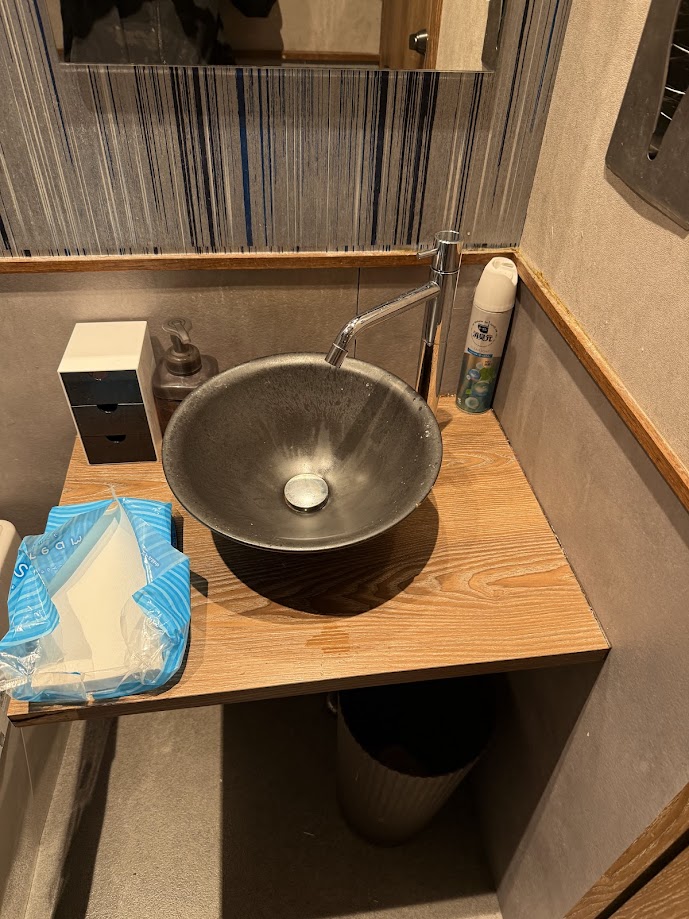 ミズタニバルブ工業トイレ手洗い水栓770042-17H033M施工前