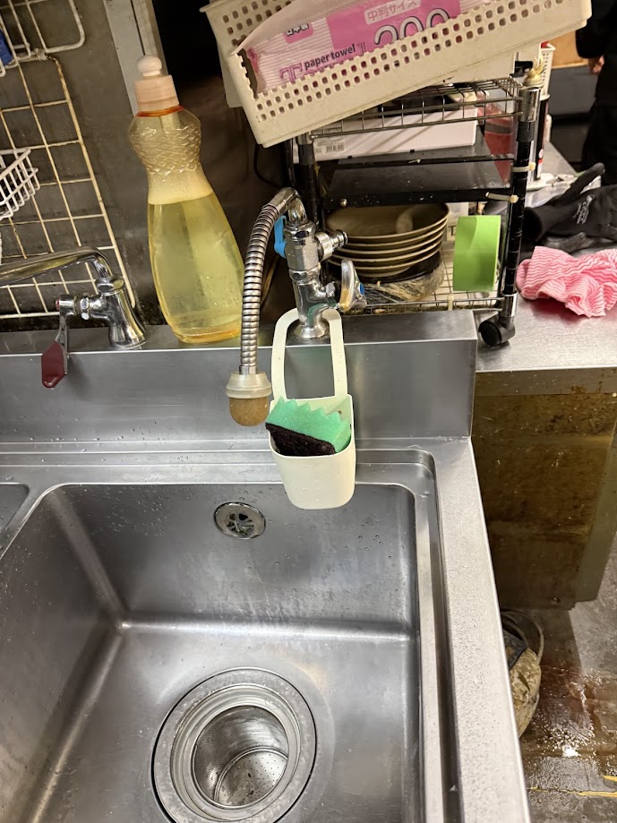 厨房用縦型水栓施工前