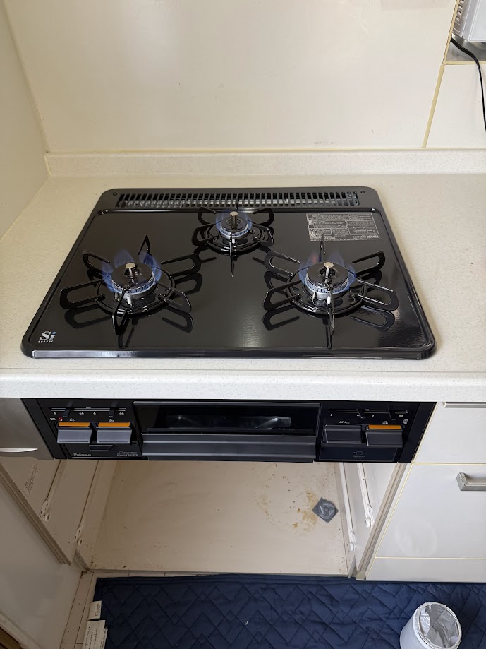 パロマビルトインガスコンロPKD-N36施工後