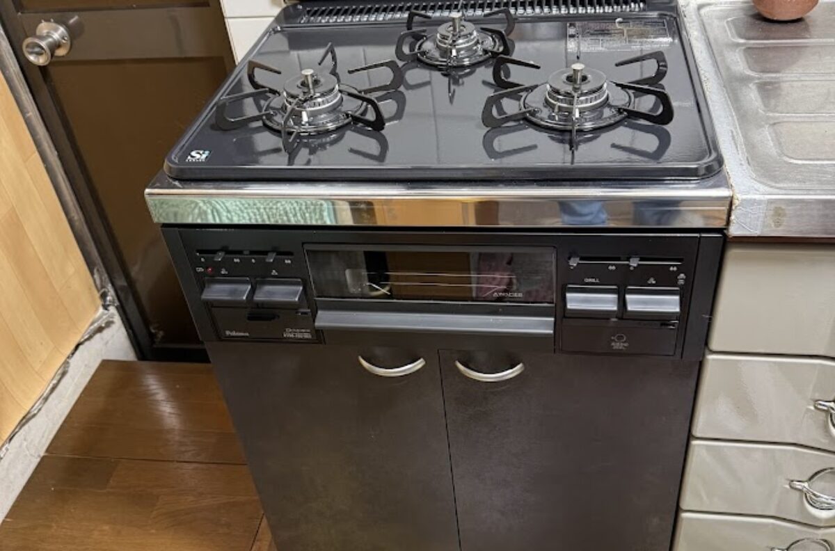 大阪府大阪市住吉区パロマビルトインガスコンロスタンダードトップPKD-N36＋キャビネットPDC-610B-1交換工事