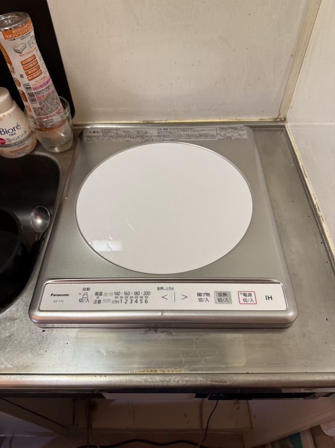 パナソニック IHクッキングヒーター 1口 ビルトインタイプKZ-11C施工後