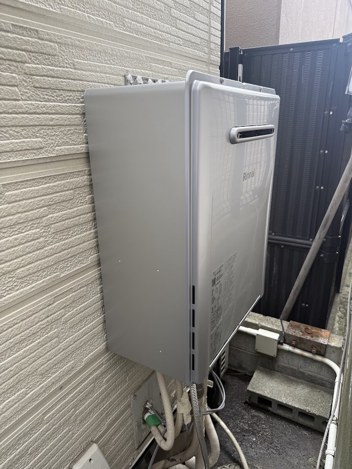 リンナイ24号ガスふろ給湯器本体RUF-K2406AW(A)Wエコジョーズ【フルオートタイプ】施工後