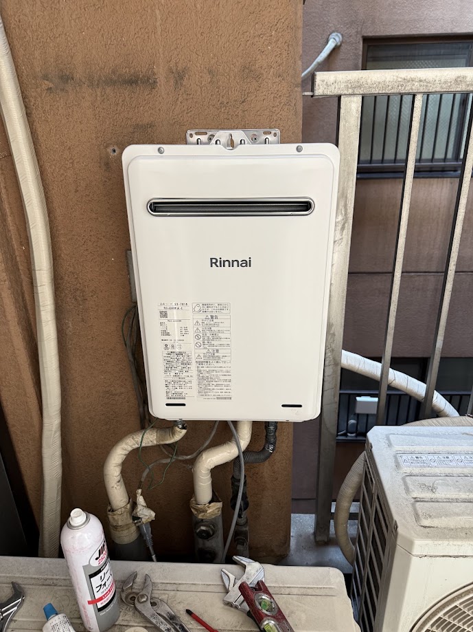 リンナイ24号給湯専用給湯器RUX-A2406W(A)－E施工後