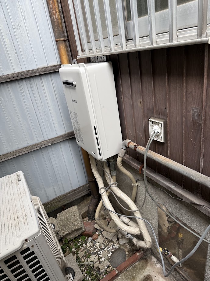 リンナイ16号給湯専用給湯器RUX-A1616W(A)-E施工後.