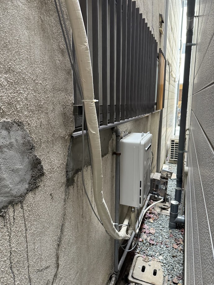 リンナイ16号給湯専用給湯器RUX-A1616W(A)-E配管工事2