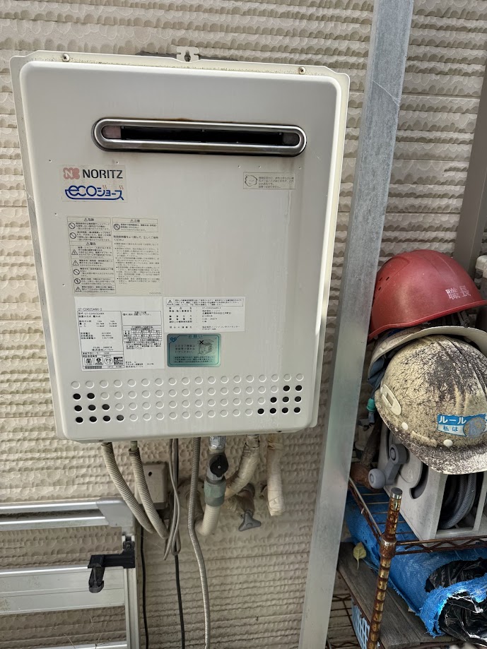 ノーリツ24号ガスふろ給湯器交換工事GT-C2452SAWX-2エコジョーズ施工前