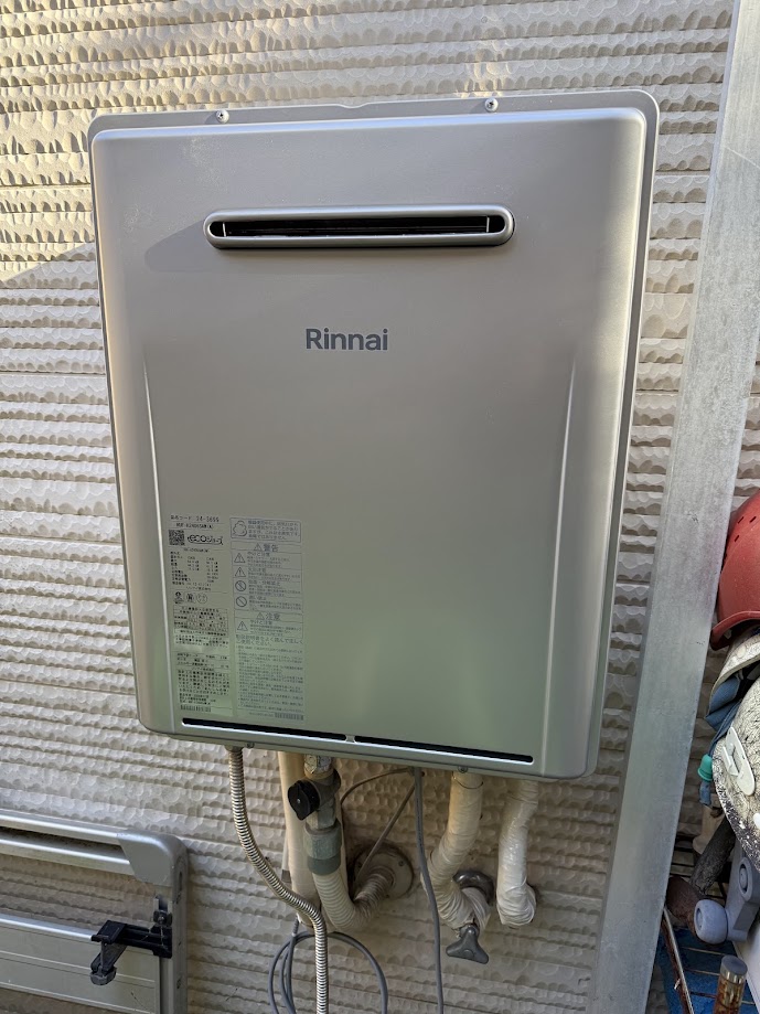 リンナイ24号ガスふろ給湯器設置工事RUF-K2406SAW(A)Wエコジョーズ【オートタイプ】施工後.
