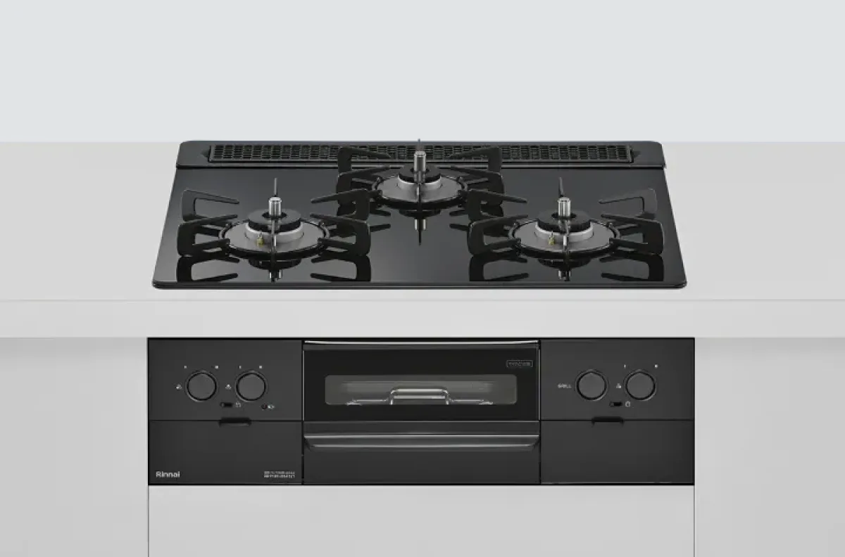 リンナイガラストップビルトインコンロSuperia RS31W45T1DGBW¥94,000（税込み,施工費込み）ガスコンロ交換工事