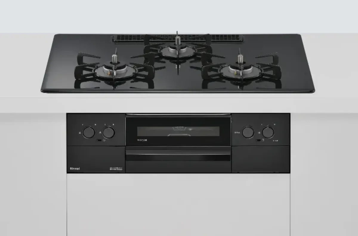 リンナイガスビルトインガスコンロマイトーン（Mytone）RS72W44C39DBW¥122,000（税込み,施工費込み）ガスコンロ交換工事