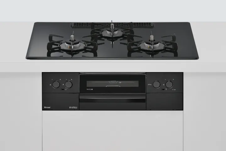 リンナイガスビルトインガスコンロマイトーン（Mytone）RS72W44C39DBW¥122,000（税込み,施工費込み）ガスコンロ交換工事