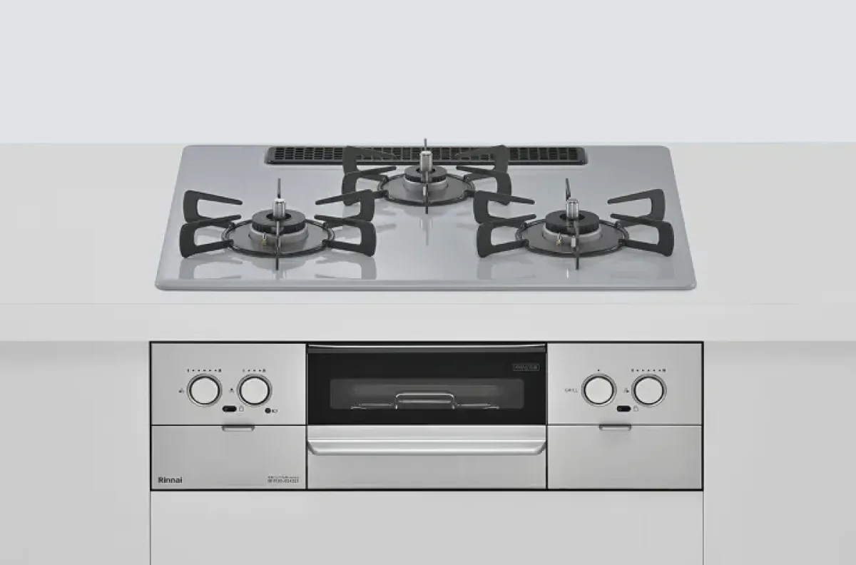 リンナイプレミアムガラスコートトップビルトインコンロSuperia　 RS32W45C52DGVW¥93,000（税込み,施工費込み）ガスコンロ交換工事