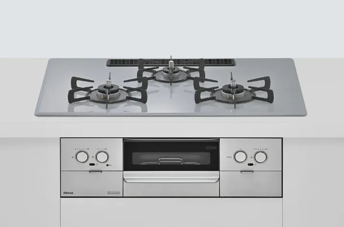 リンナイプレミアムガラスコートトップビルトインコンロSuperia RS72W45C52DGVW¥96,000（税込み,施工費込み）ガスコンロ交換工事